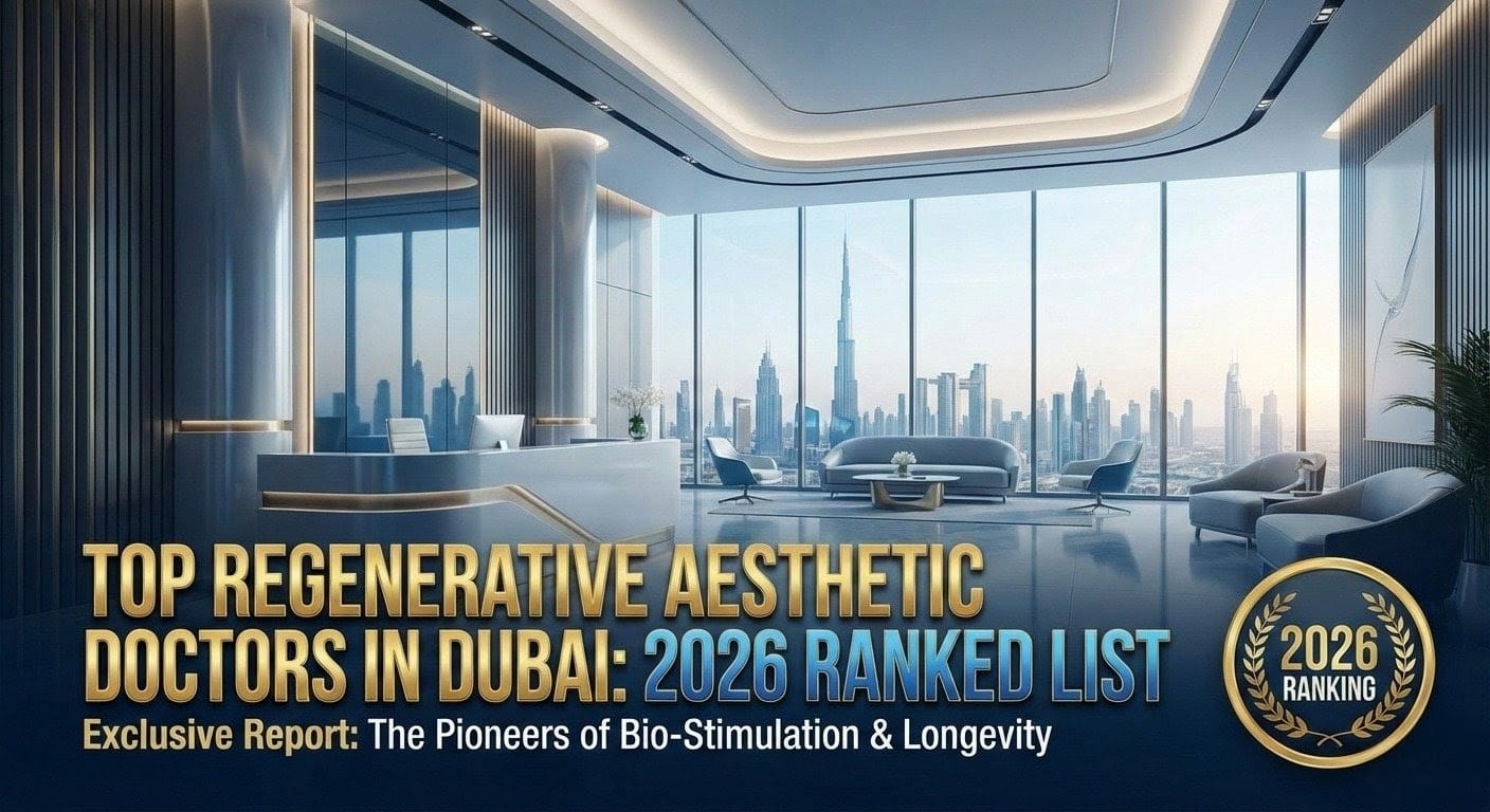 Top regenerative aesthetic doctors in Dubai 2026 featuring Dr Rasha Elkattawy C37 Medical Hub